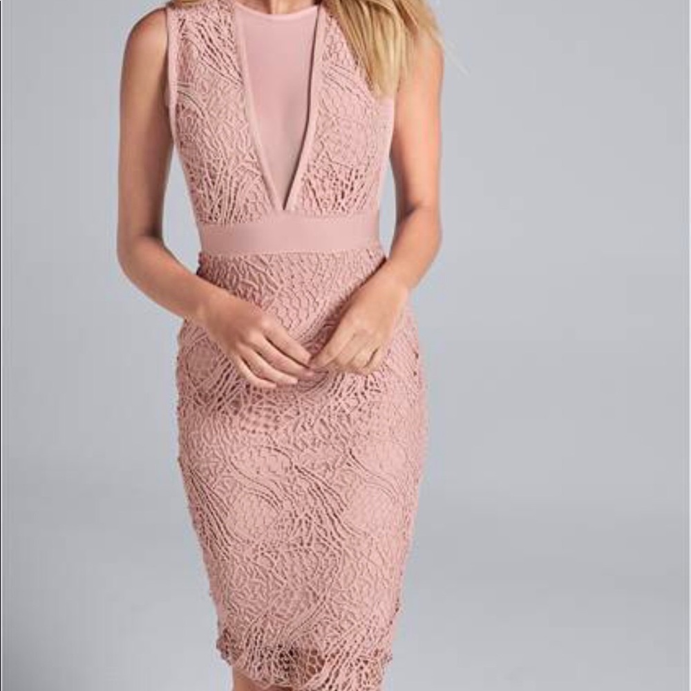 Venus Lace V-Neck Bandage Dress S